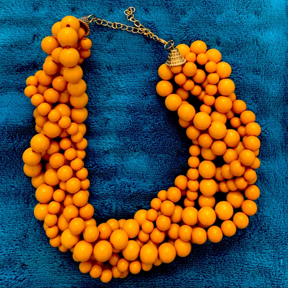 Yellow fashion necklace & earrings
